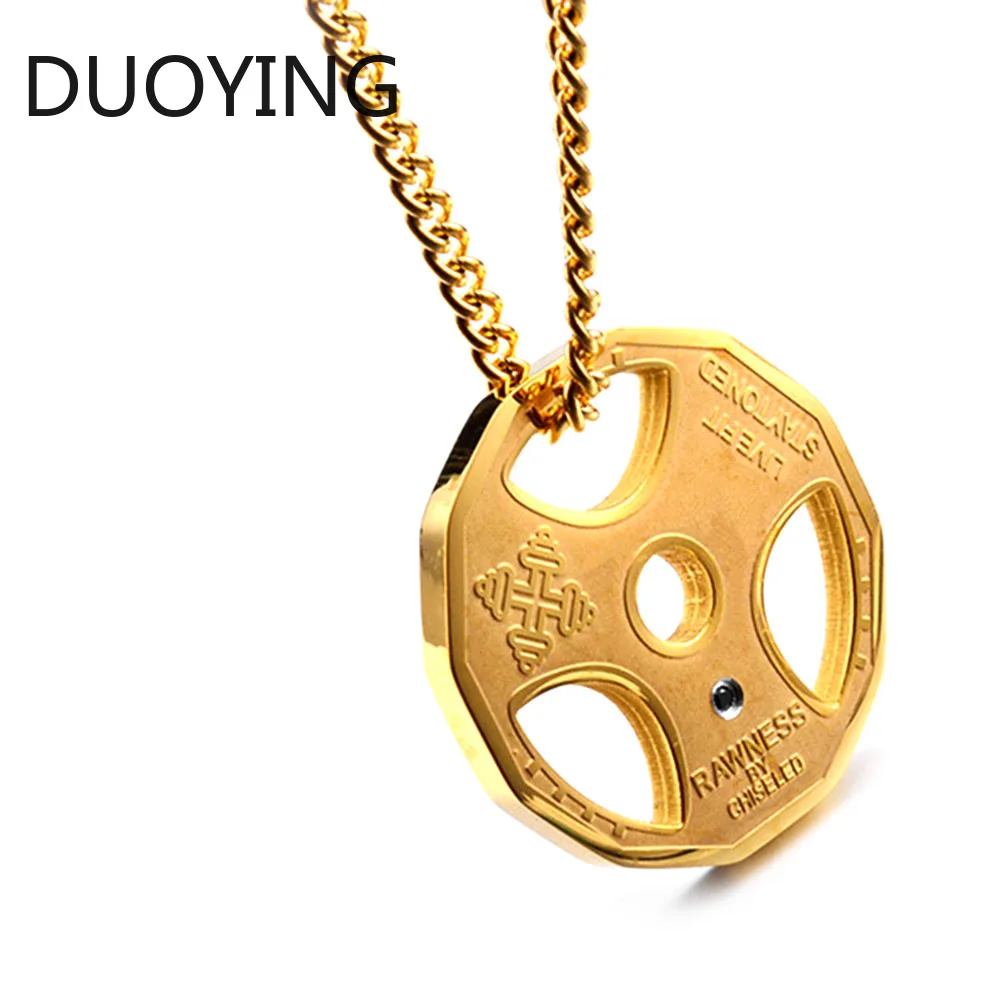 DUOYING модные гантели бодибилдинг тяжелая атлетика подвеска ожерелье для мужчин и