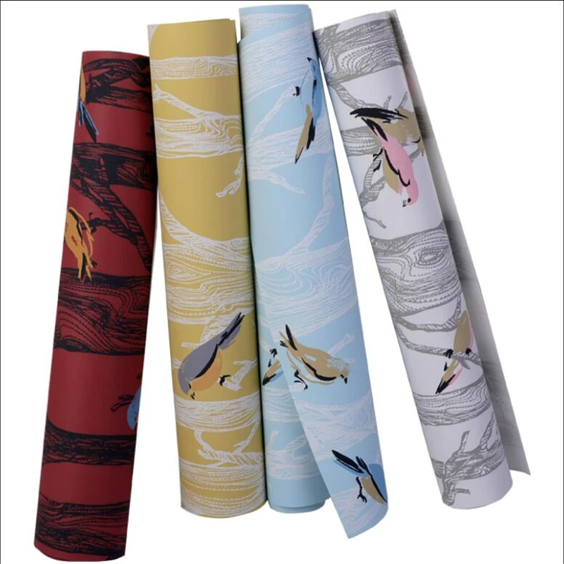 Обои в скандинавском стиле с цветами и птицами современные минималистичные не