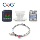 Контроллер температуры CG R8-100, цифровой термостат K Type SSR, выход 40DA, реле SSR KJ, винт M6, 1 м, датчик термопары RKC