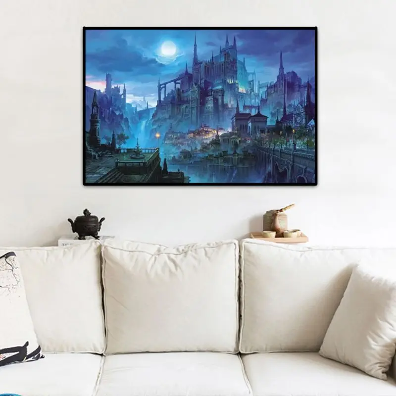 

1000 Pieces Paper Assembling Picture Landscape Puzzles Toys For Adults Children Kids Games Educational-Magic Castle