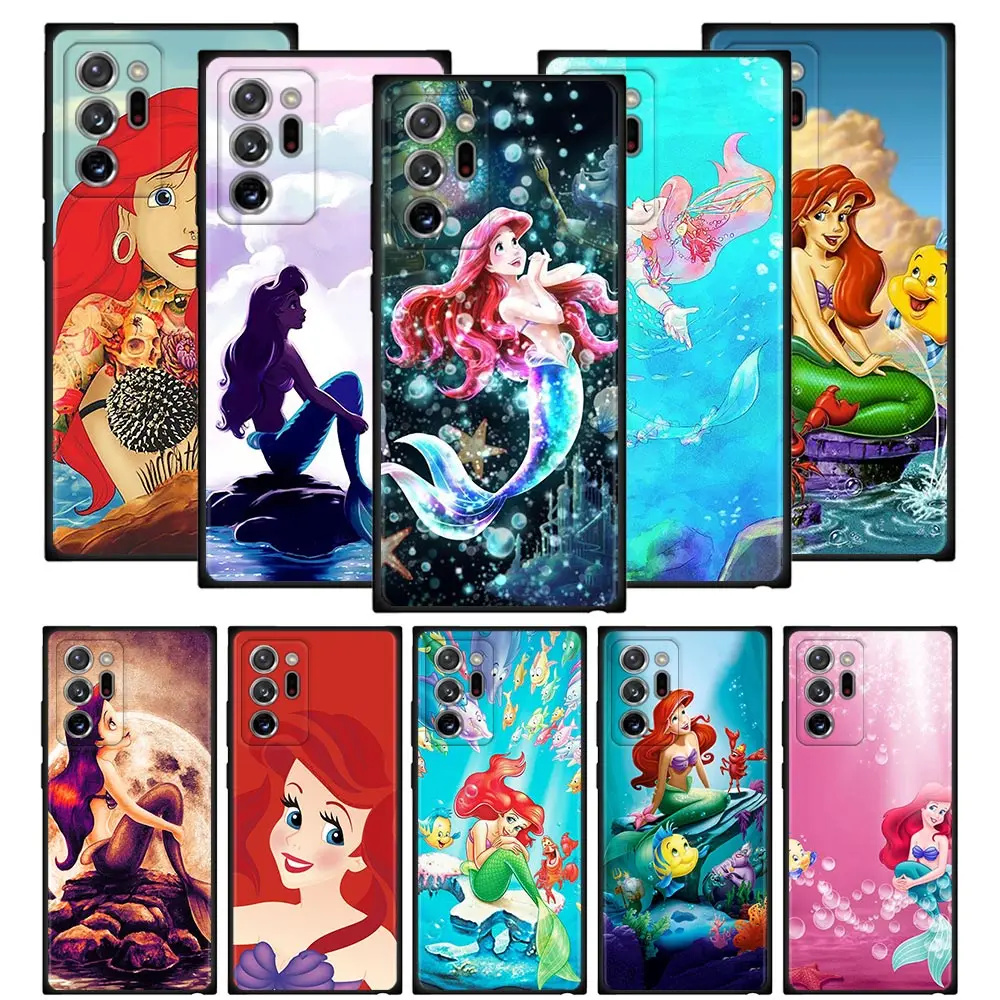 

Tattooed Princess Ariel Case For Samsung Note S20 Ultra 5G 10 9 8 S21 Plus 10 Lite S21 FE 5G Lovely Silicone Soft Case Cover