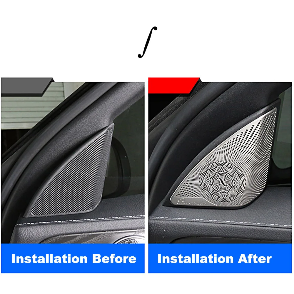 2 шт. декоративные металлические наклейки для салона автомобиля Mercedes Benz C Class W205 C320