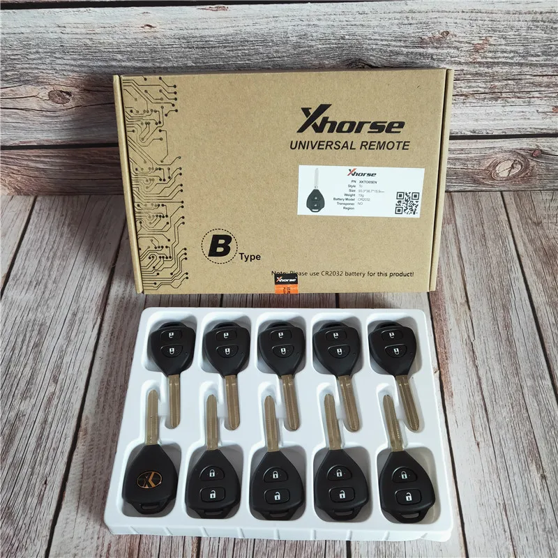 Проводной универсальный дистанционный ключ Xhorse XKTO05EN 5 шт./лот для Toyota плоский 2