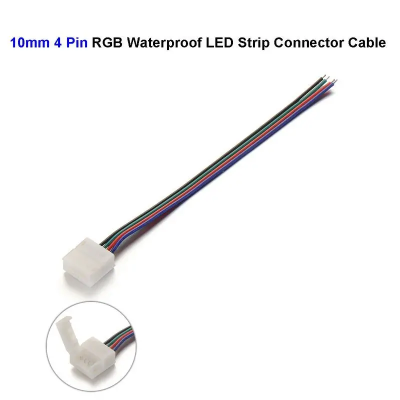 10 мм 4 контактный разъем для светодиодной ленты переходник провода Бесплатная