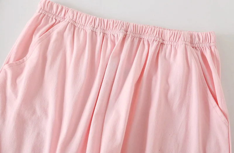 

100% Cotton 2 Colors Optional Women's Pajamas Solid Brushed Long-sleeved Trousers Home Service 2020 Autumn Pyjama Femme Coton