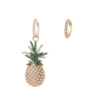2021 fashion korean pineapple drop earring boho jewelry top quality cz crystal earrings for women party jewelry gift bijoux