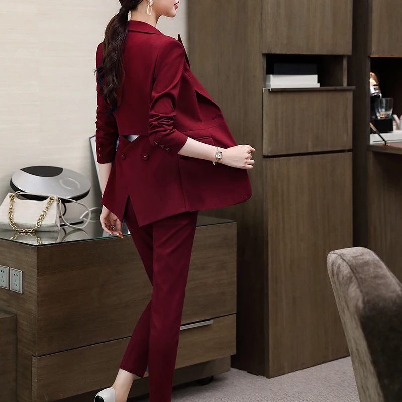 Lenshin высококачественный костюм из 2 предметов ярких цветов для женщин деловой