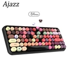 Ajazz 308i BT Беспроводной клавиатура круглый ключ Кепки 10m BT Kyeboard соединение 84 клавиши клавиатуры для портативных ПК различных систем