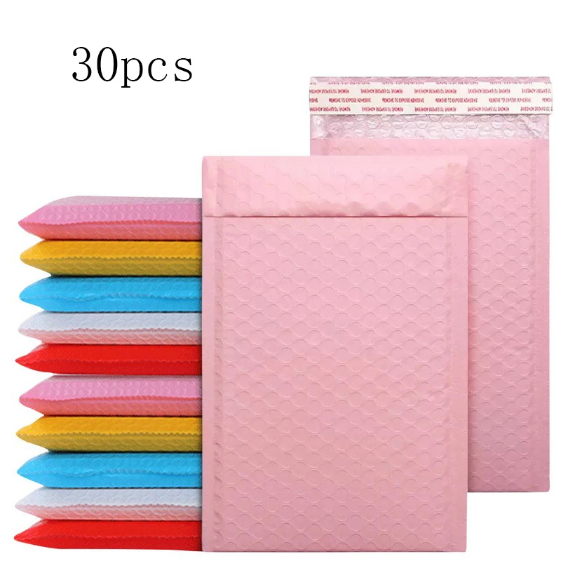 

Bubble Envelope Mailing Bag Pouches Pink Bubble PolyMailer Self Seal Padded Envelopes For Magazine Lined Bubble Mailer