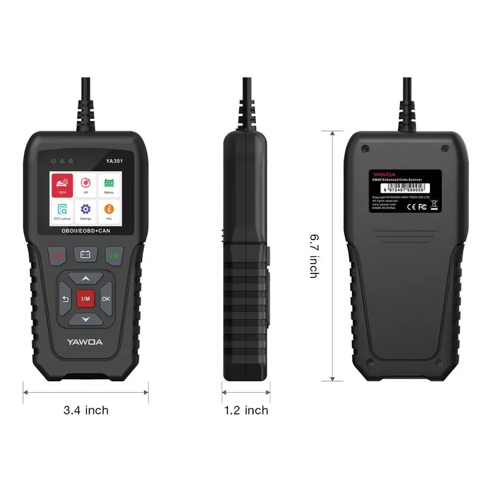 Ediag YA301 по каналам OBDII/EOBD считыватель кодов реальные 16Pin USB обновление с