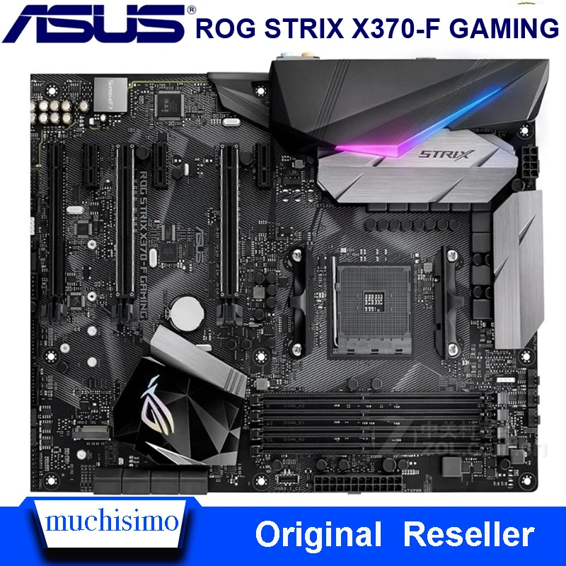 Günstig Buchse AM4 Asus ROG STRIX X370-F Gaming Motherboard AMD X370 DDR4 64GB PCI-E 3,0 M.2 Original Desktop Asus X370 Mainboard Verwendet