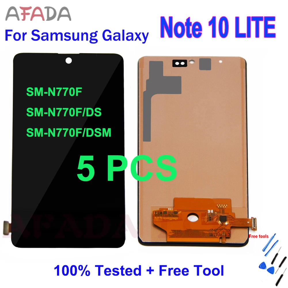 

5 шт., сенсорный ЖК-экран для SAMSUNG Galaxy Note 10 lite