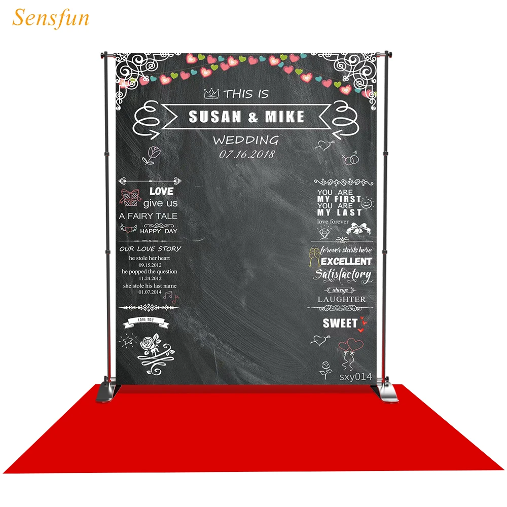 

LEVOO фото фон на заказ меловая доска для свадьбы в форме любящего сердца с принтом, без рукавов, стрелять, декорация для фотостудии, Камера фон