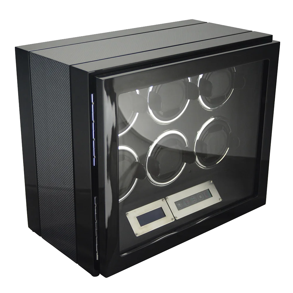 Роскошный брендовый футляр для наручных часов с 6 слотами автоматические футляры