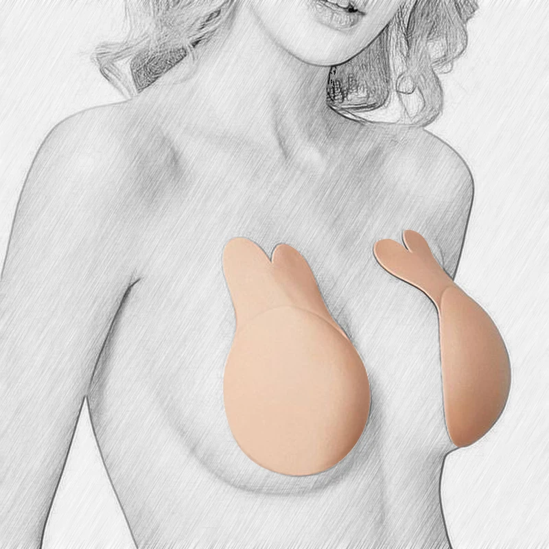 2 пары липкий бюстгальтер пуш-ап накладки на грудь Бралетт клейкий женский