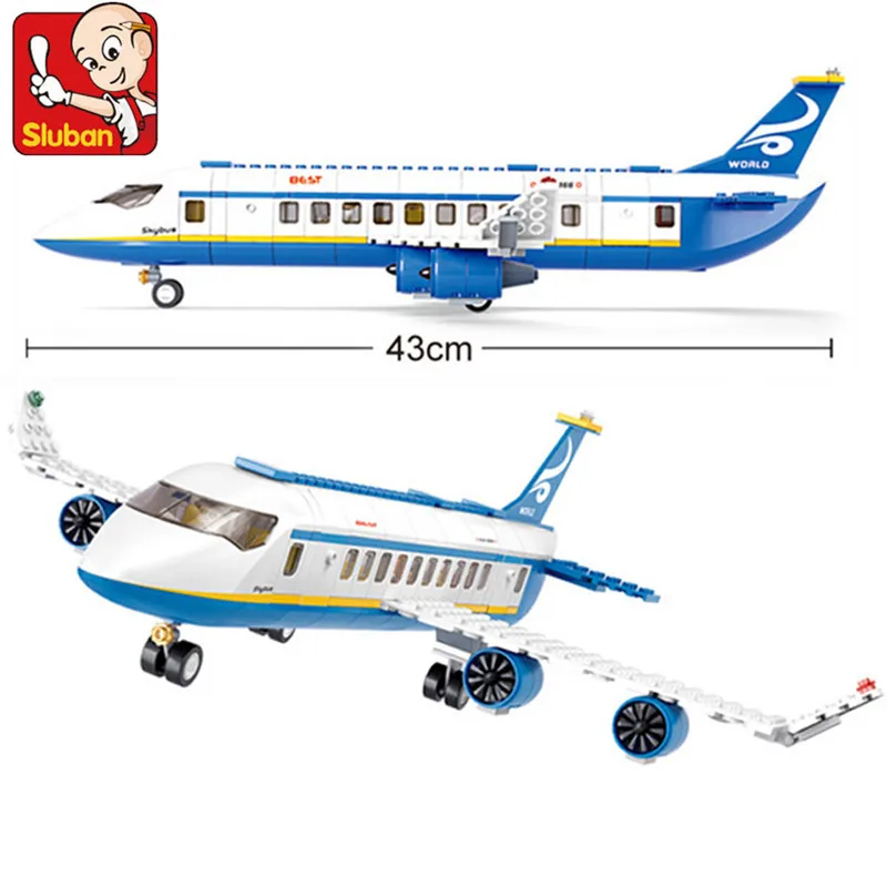 Bloques de construcci&oacute;n para ni&ntilde;os, juguete de ladrillos para armar Airbus, avi&oacute;n, ciudad, 463 Uds.-1