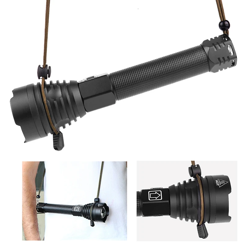 Most Powerful XHP90 LED Flashlight XLamp Zoom Torch XHP70.2 USB Rechargeable Tactical Light 18650 or 26650 RUNNING Hunting Lamp | Лампы и
