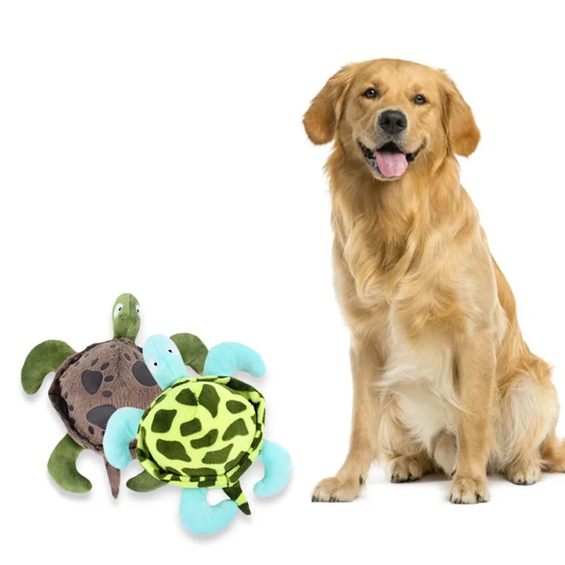 

Dog Chew Toys Pet Puppy Squeaky Toy Cute tortoise Toys Stuffed Squeaking Animals Plush Tortoise Shape Pet Supplies