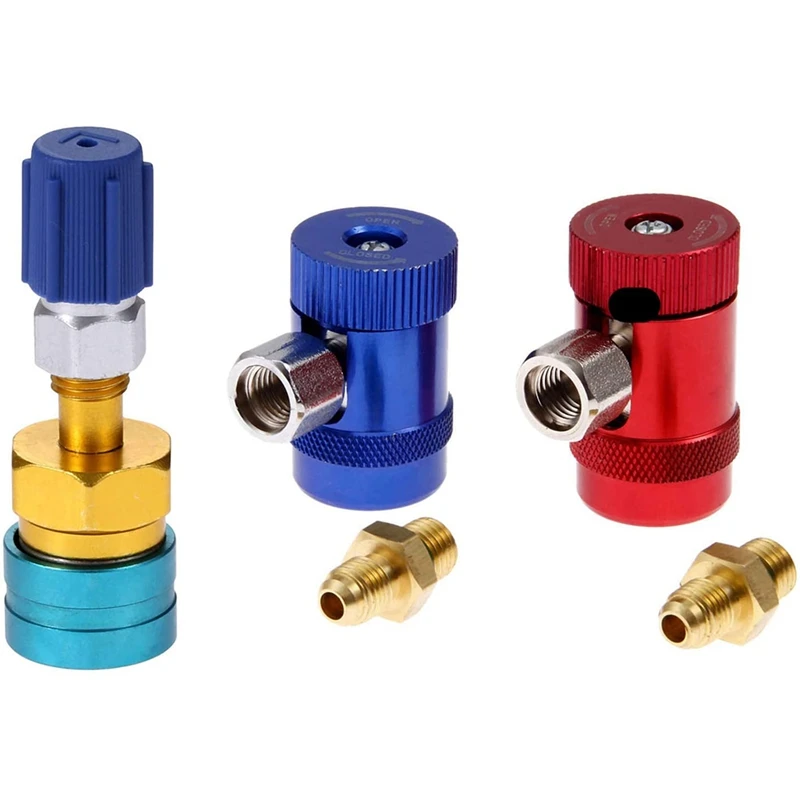 

R1234Yf Quick Couplers and R1234YF Low Side Quick Coupler, Replacement for A/C Refrigerants Manifold Gauge Set