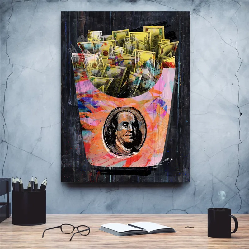 

Wall Pictur Canvas Painting Posters Money Pictures Office Decoration Canvas Prints Pictures For Wall Tableau Mural Tuinposter