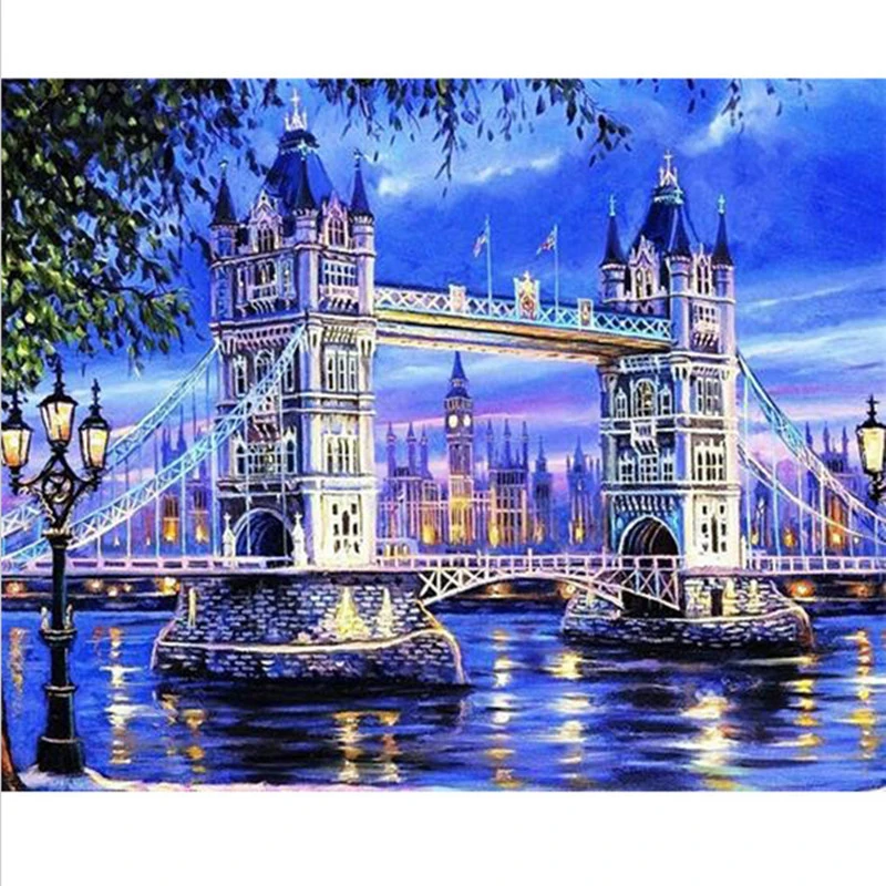 

The Bridge Diy Diamond Painting Handcraft Embroidery Pictures Of Rhinestones Needle Diamond Mosaic Hobbies And Crafts Gift