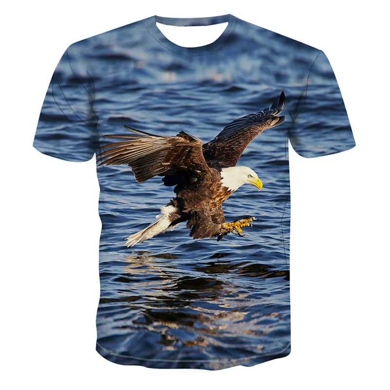 

2021 New Shirts 3d Seagull Printed T-Shirt Summer Fashion Clothes For Men Funny Children Cartoon Short Sleeve Tees Tops 4XL