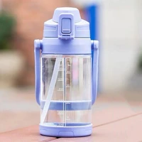 2021 new sport drinking water bottle with straw bpa free 1450ml plastic water drinking bottle for water high capacity