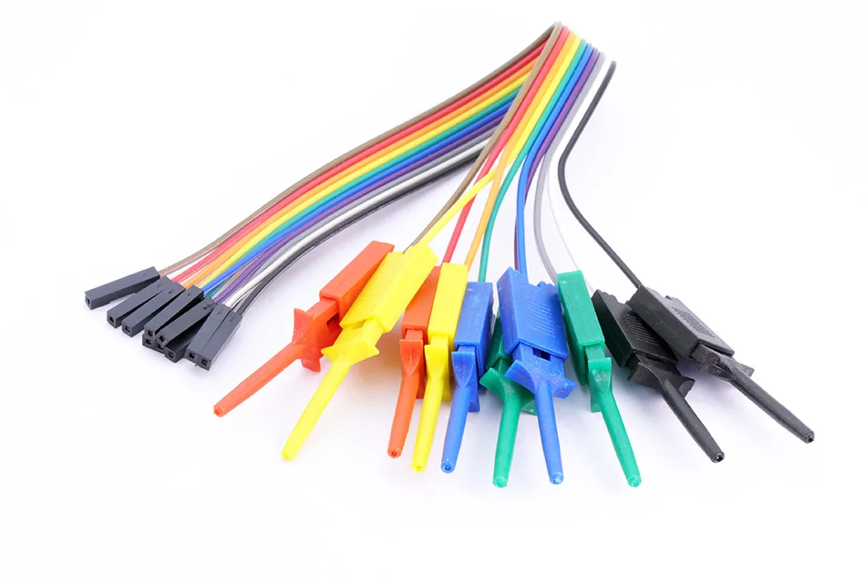 1 комплект 25 см 5 цветов 10 pin крюк клип комплект шлангов, высокая эффективность, логический анализатор кабельный захват зонд тест