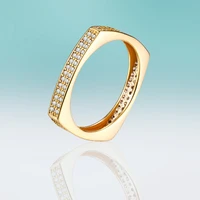 simple gold rings micro inlay aaa cubic zirconia luxury cz fine wedding band rings for women jewelry girls party gifts