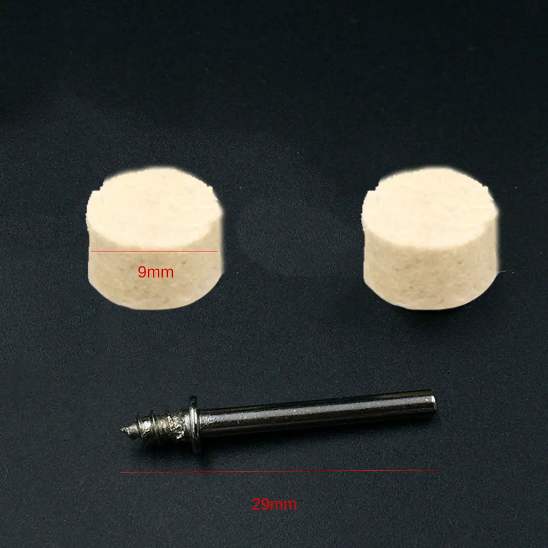 

100Pcs Grinding Polishing Buffing Round Wheel Pad Wool Felt +1 Rod 3.2mm Shank Metal Surface For Dremel Rotary Tools Accessories