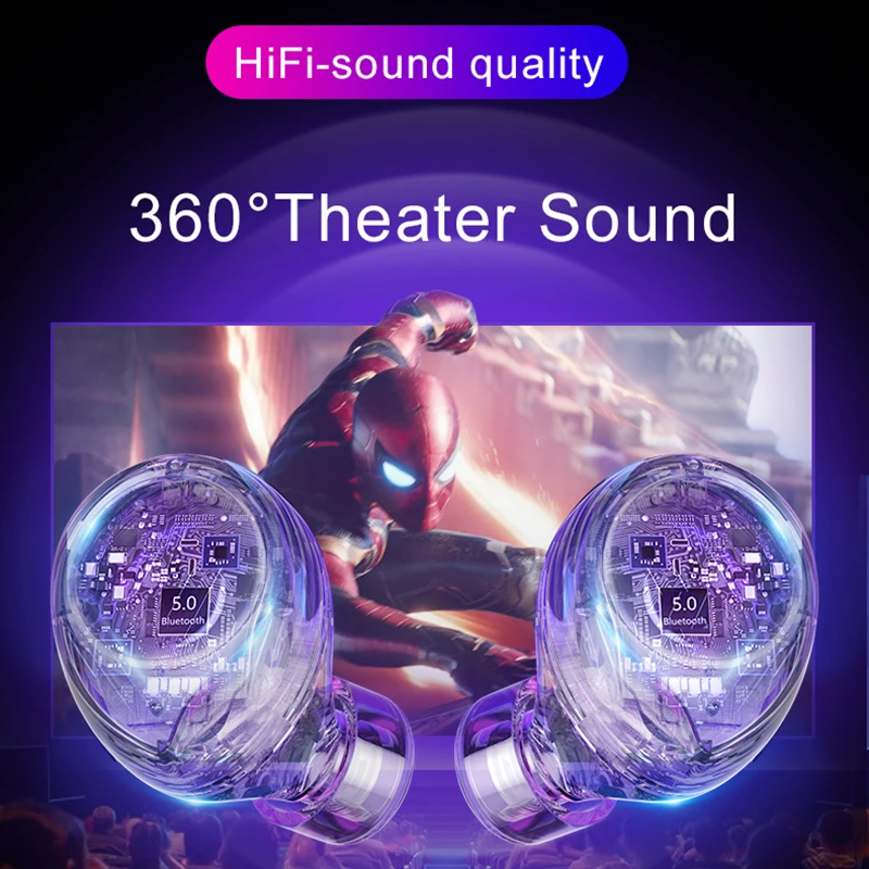 TW80 беспроводные наушники Bluetooth 5 0 TWS Мини светодиодный шники со светодиодным