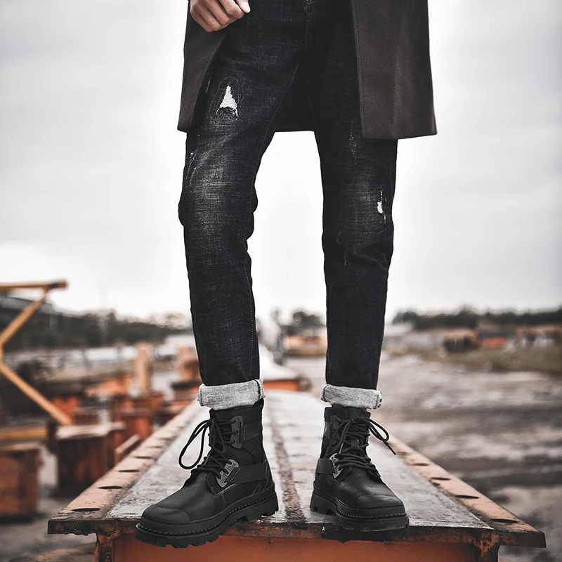 Модные мужские ботинки Высококачественная Мужская обувь военные тактические