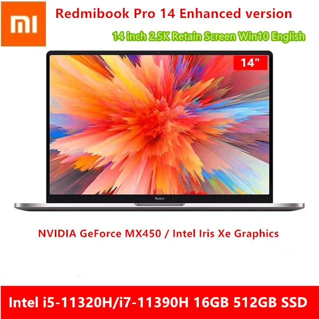 

Xiaomi RedmiBook Pro 14 Laptop Enhanced Version i7-11390H/i5-11320H 16GB+512GB Notebooks 2.5K Retain Screen Slim Win10 Computer