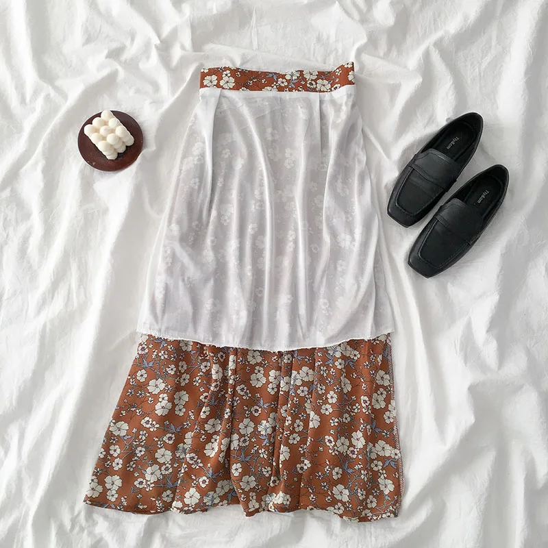 Юбка-миди Женская длинная в винтажном стиле с высокой талией | одежда