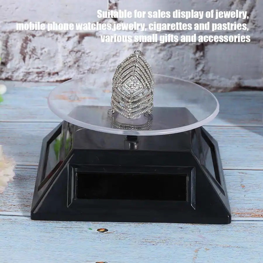 Солнечный дисплей Стенд поворотный стол ювелирные часы телефон Вращающийся s