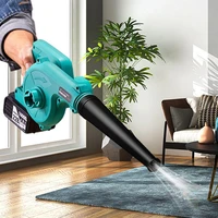 21v cordless electric air blower suction handheld leaf computer dust collector cleaner turbo fan with charger