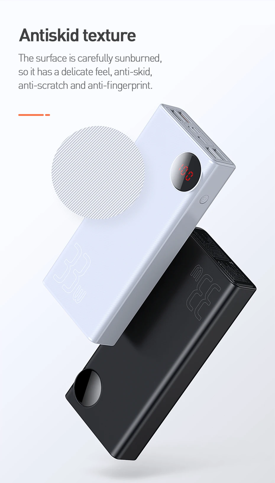 Baseus 30000 мАч Внешний аккумулятор usb type-C PD Быстрая зарядка для iPhone 11 Pro Max samsung Quick Charge 3,0 внешний аккумулятор