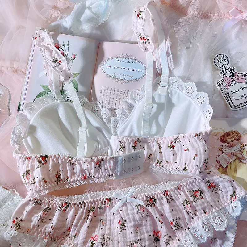 Японская милая девушка корейское красивое нижнее белье Женский комплект из