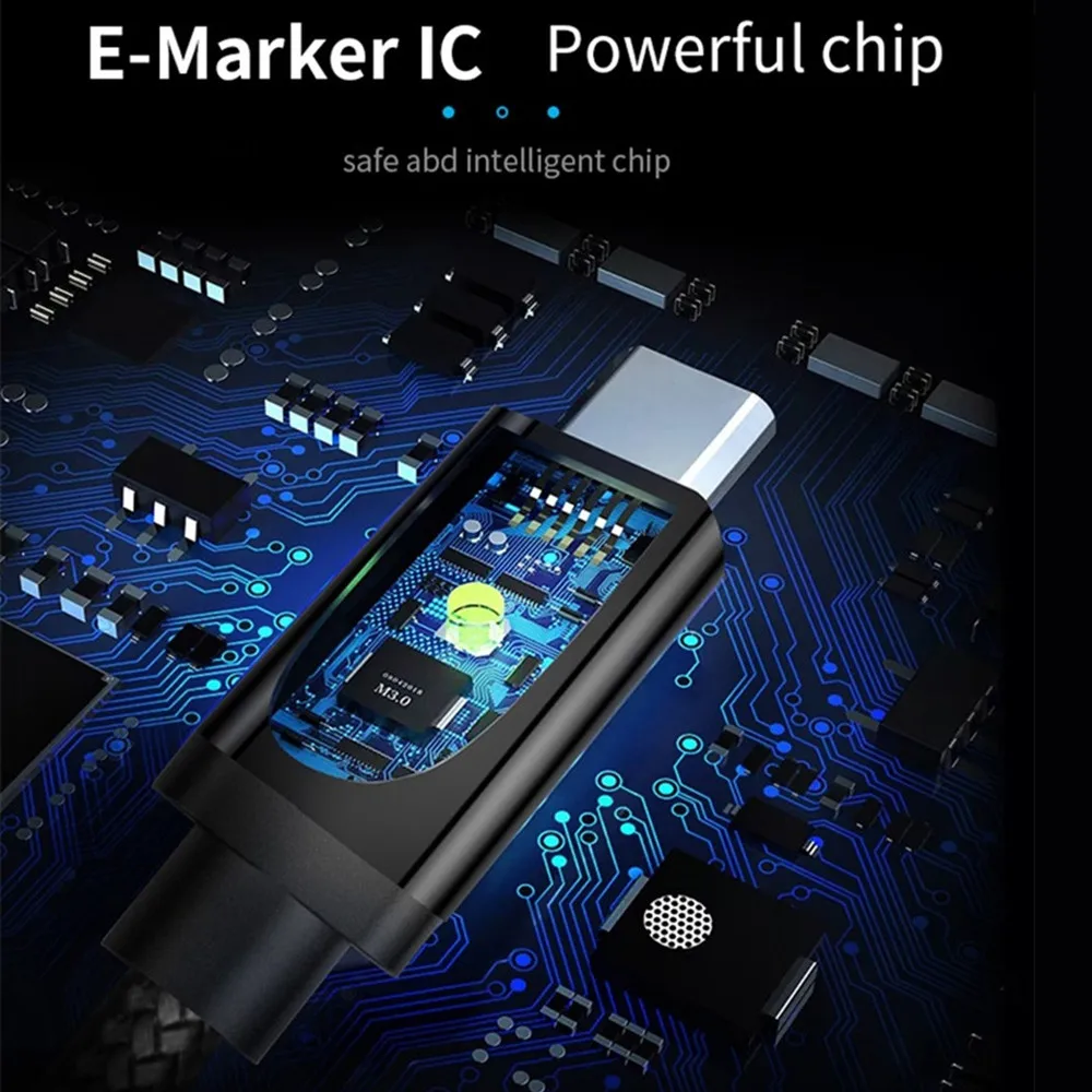 PD 100 Вт Кабель USB 3 1 Gen2 10 Гбит/с Thunderbolt кабель QC 4 0 Тип C PPS E MARK питания для MacBook