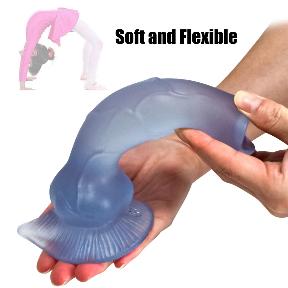 Имитация фаллоса для собаки - мягкая анальная пробка с огромным пенисом и присоской, стимулирующая вагину и анус. Большие секс-игрушки для женщин.