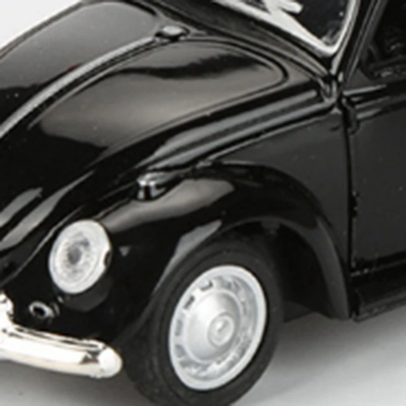 

2x Beetle Diecast Pull Back Car Model Toy for Children Gift Decor Cute Figurines Red & Black