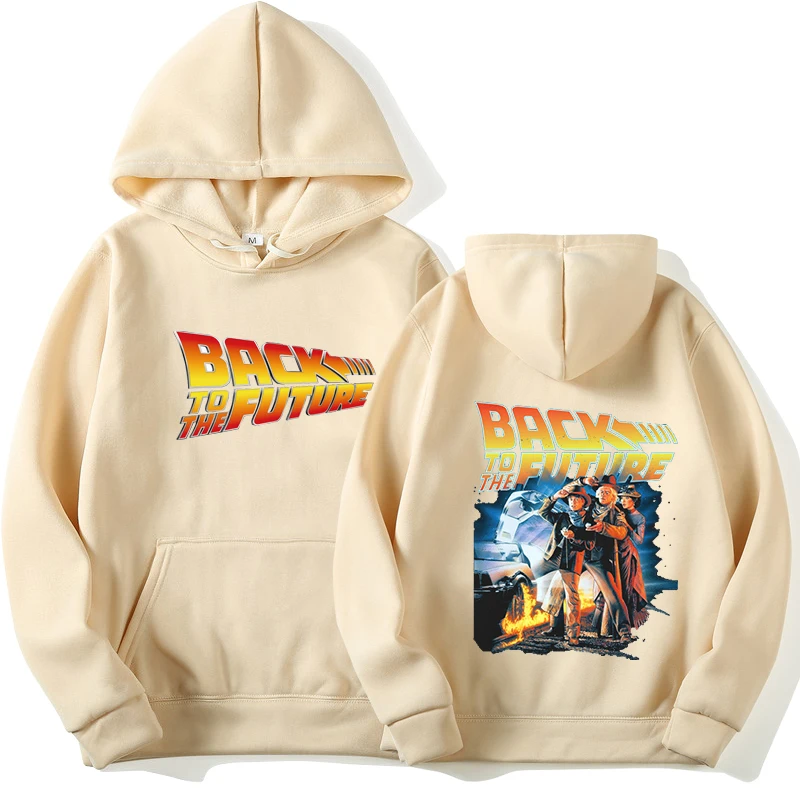 

Back to the Future Hoodies Men Autumn Winter Pullovers Letter Print Casual Male Sweatshirts Streetwear Man Top Hip Hop Tracksuit