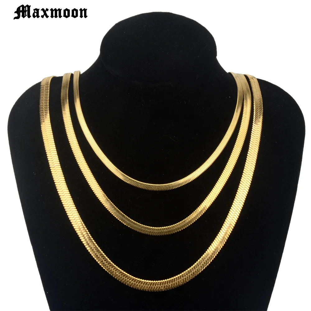 MAXMOON Очаровательная Женская цепочка в виде змеи колье-ошейник из нержавеющей