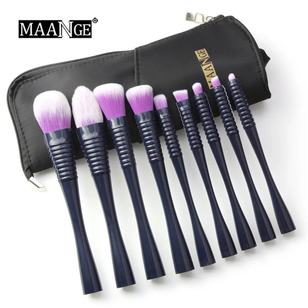Factory Direct MAANGE New 9 Small Waists Cosmetic Brush Makeup Tools with Bag Foundation Blending | Красота и здоровье