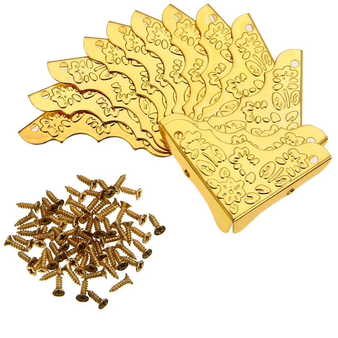 12 шт. антикварная угловая ножка для ювелирных изделий Деревянный чехол коробка