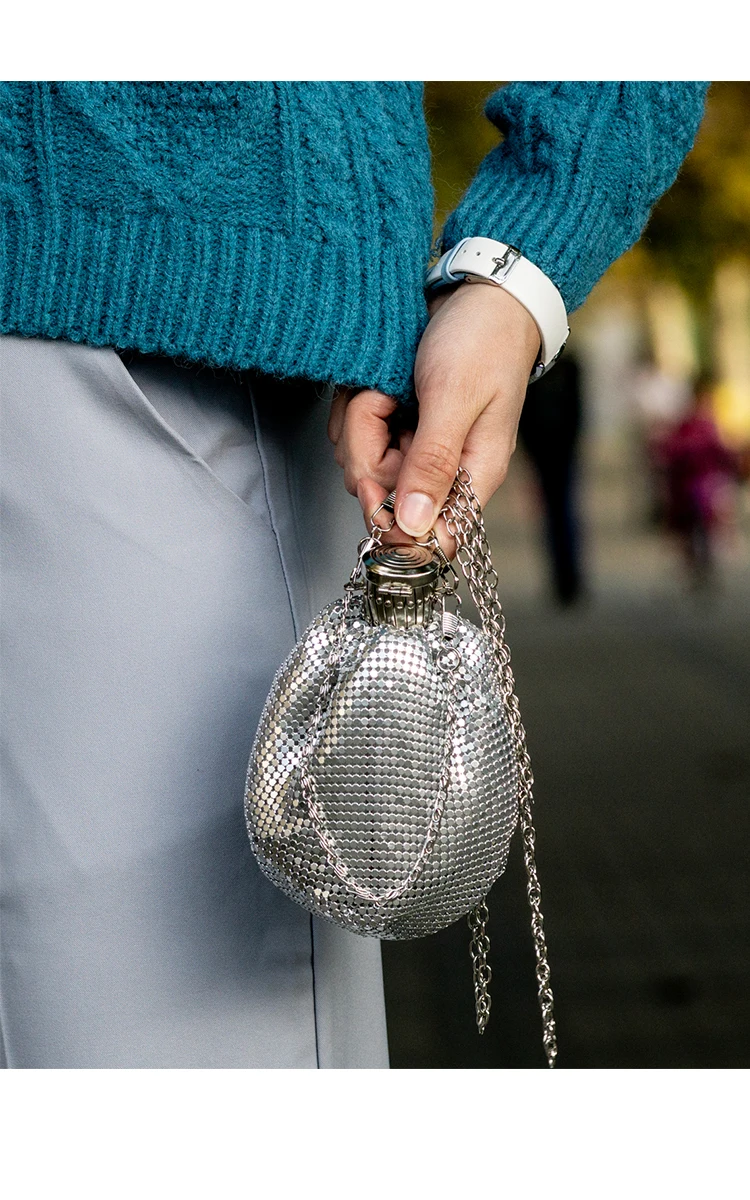 Boutique De FGG мини модный алюминиевый дневной клатч для женщин, Повседневный Кошелек для монет, сумка для денег, вечерняя сумочка-клатч