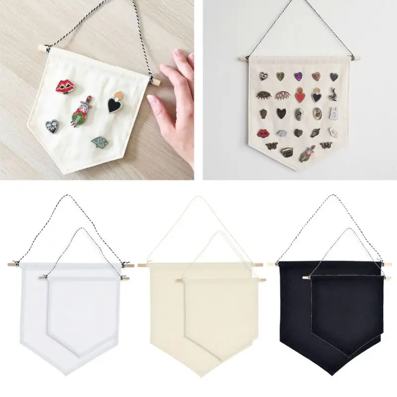 

Pin Wall Display Banner Enamel Lapel Badge Flag Canvas Wall Banner Room Decor