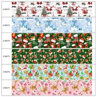 classic christmas colorful pattern grosgrain ribbon printing 5yards for crafts diy hair bows merry chrismas party decoration