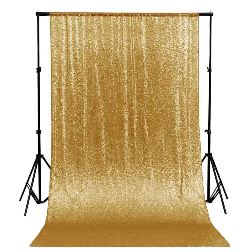 Gold ShinyBeauty 7x7ft-королевский синий фон с блестками, фото шторы, шторы с блестками для спальни-больше вариантов цвета-Rr - Цвет: Gold