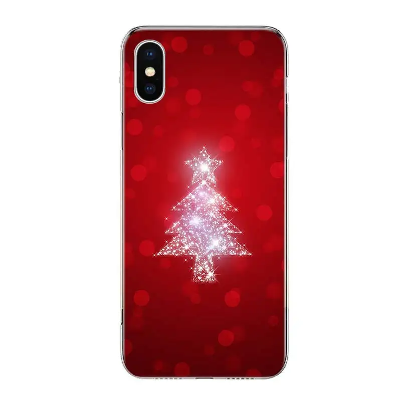 Новогодний чехол для телефона iPhone 11 12 Mini Pro 7 6X8 6S Plus XS MAX + XR 5S SE 10 Ten Art TPU Coque Capa